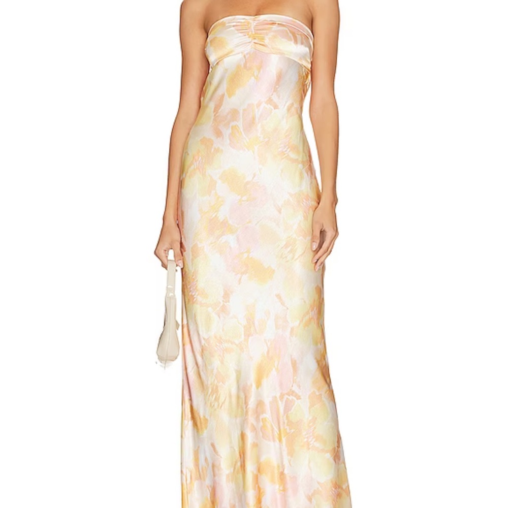 Bec + Bridge Indi Strapless Maxi in Floral Haze